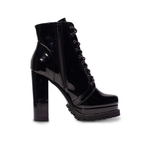 LAST Siren | Patent Leather Lug Sole Booties - Picture 7 of 8
